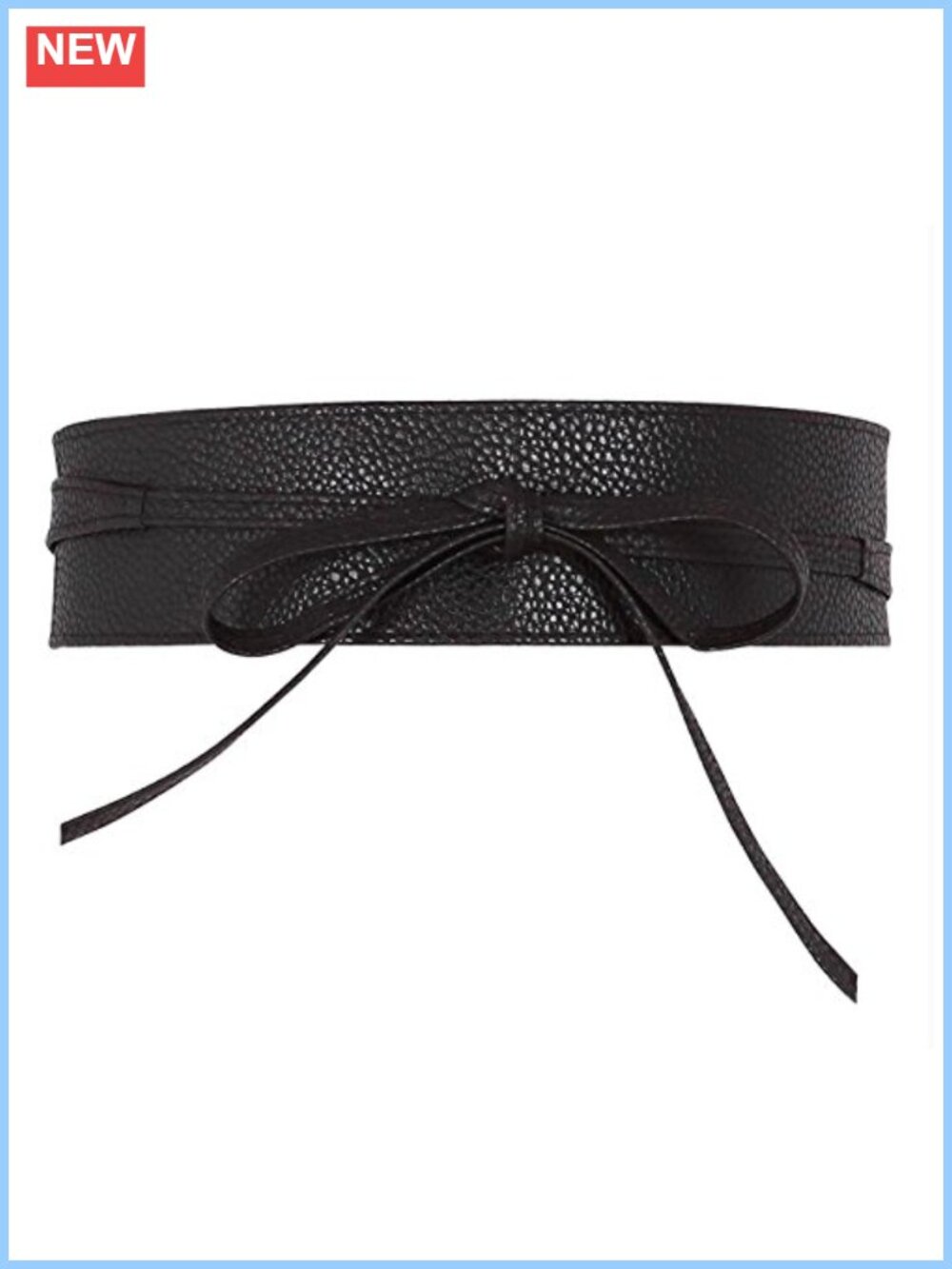 Soft PU Leather Obi Belt Self Tie Wrap Cinch Waistband for Dress Jumpsuit
